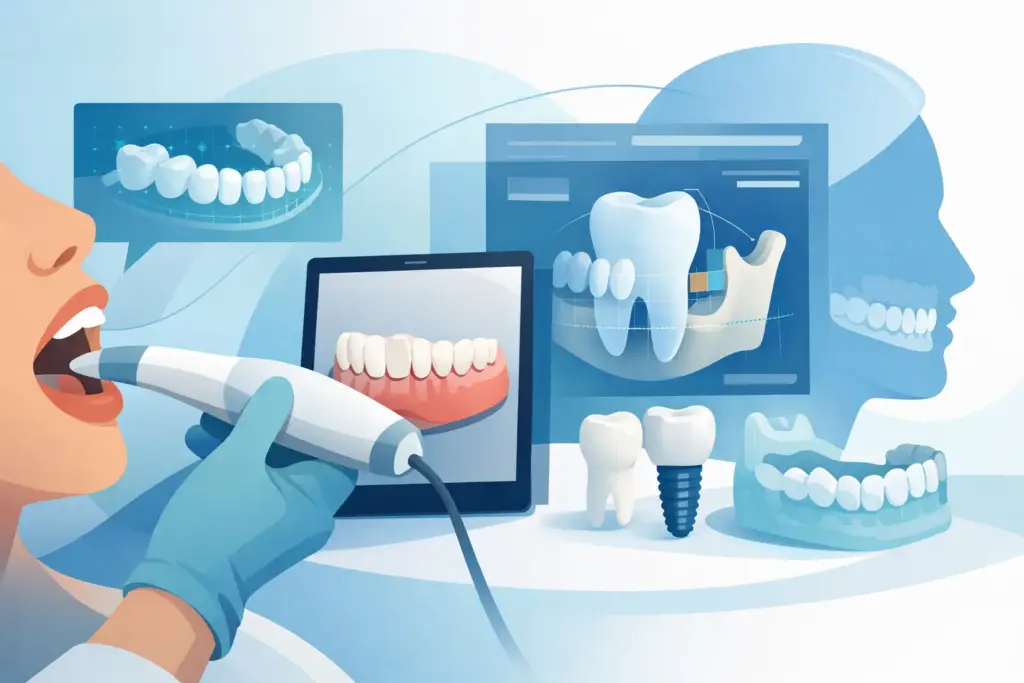 Escáner intraoral sin radiación dental y planificación