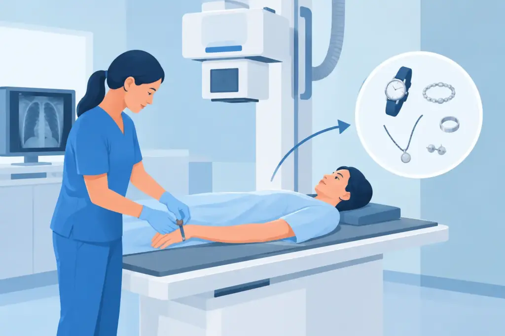 ¿Por qué retirar accesorios para radiografías?